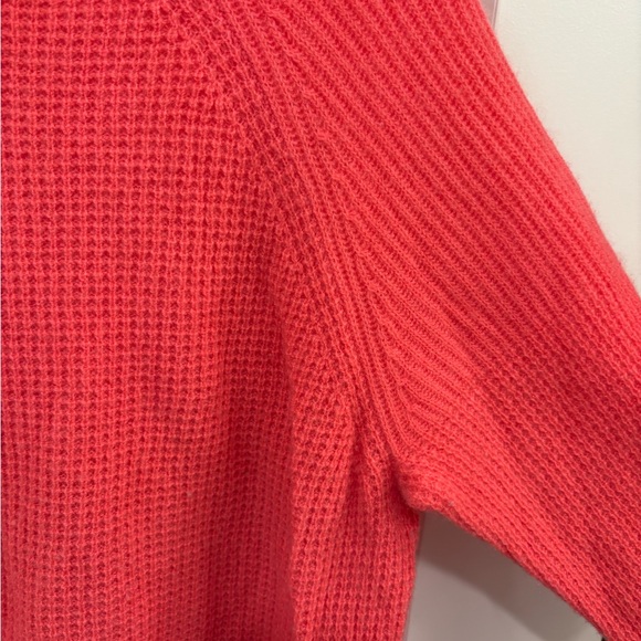 Vineyard Vines Pink Cashmere Seaspun Waffle Knit Mock Neck Sweater Size Large - Picture 5 of 16